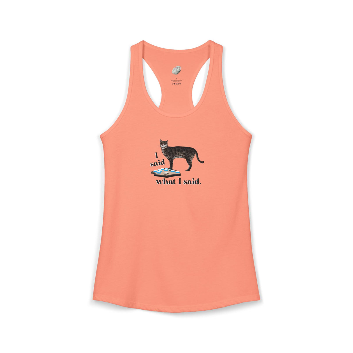 I Said What I Said Tank — Flounder Talking Pet Buttons Racerback Tank