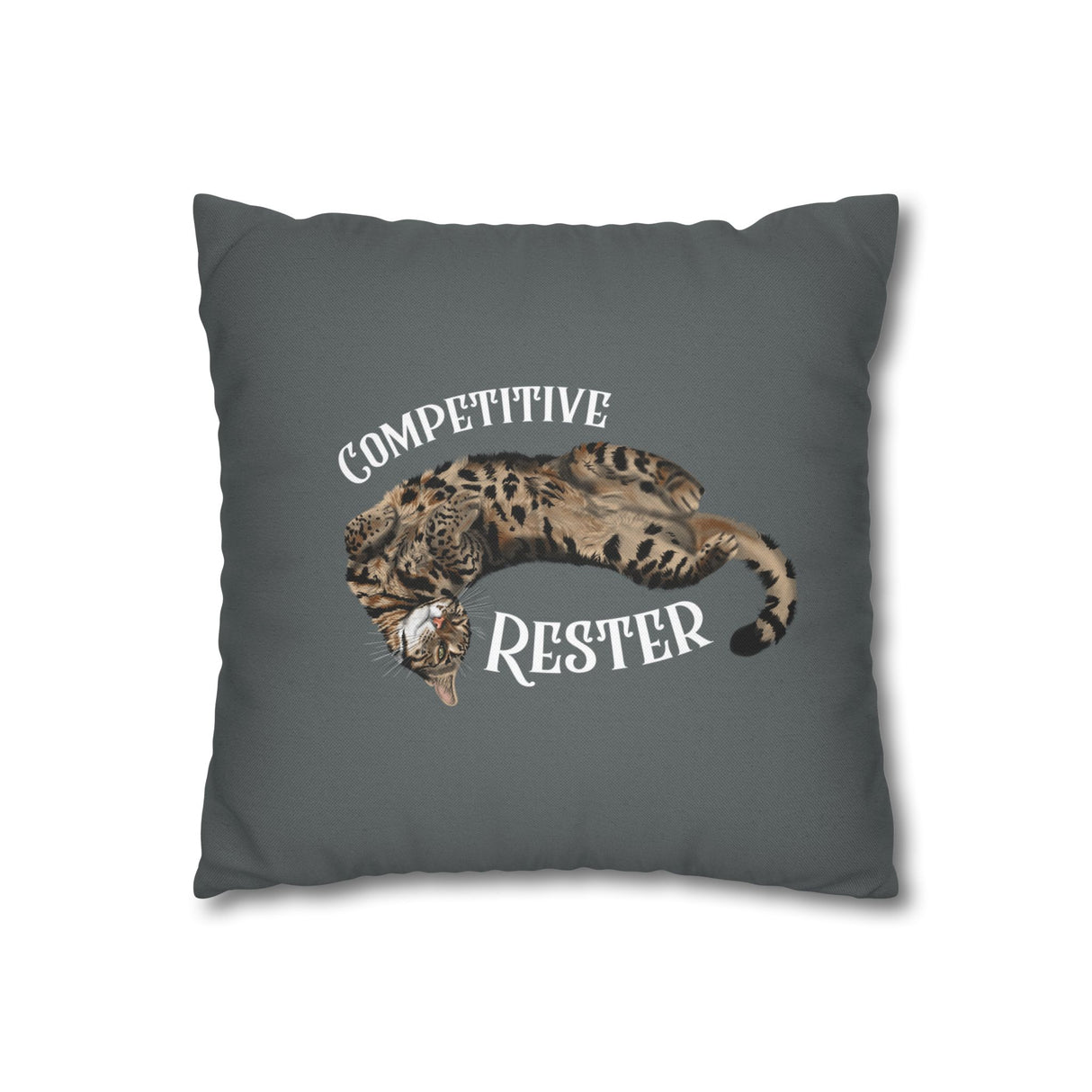 Decorative Pillow — "Competitive Rester" Flounder Design