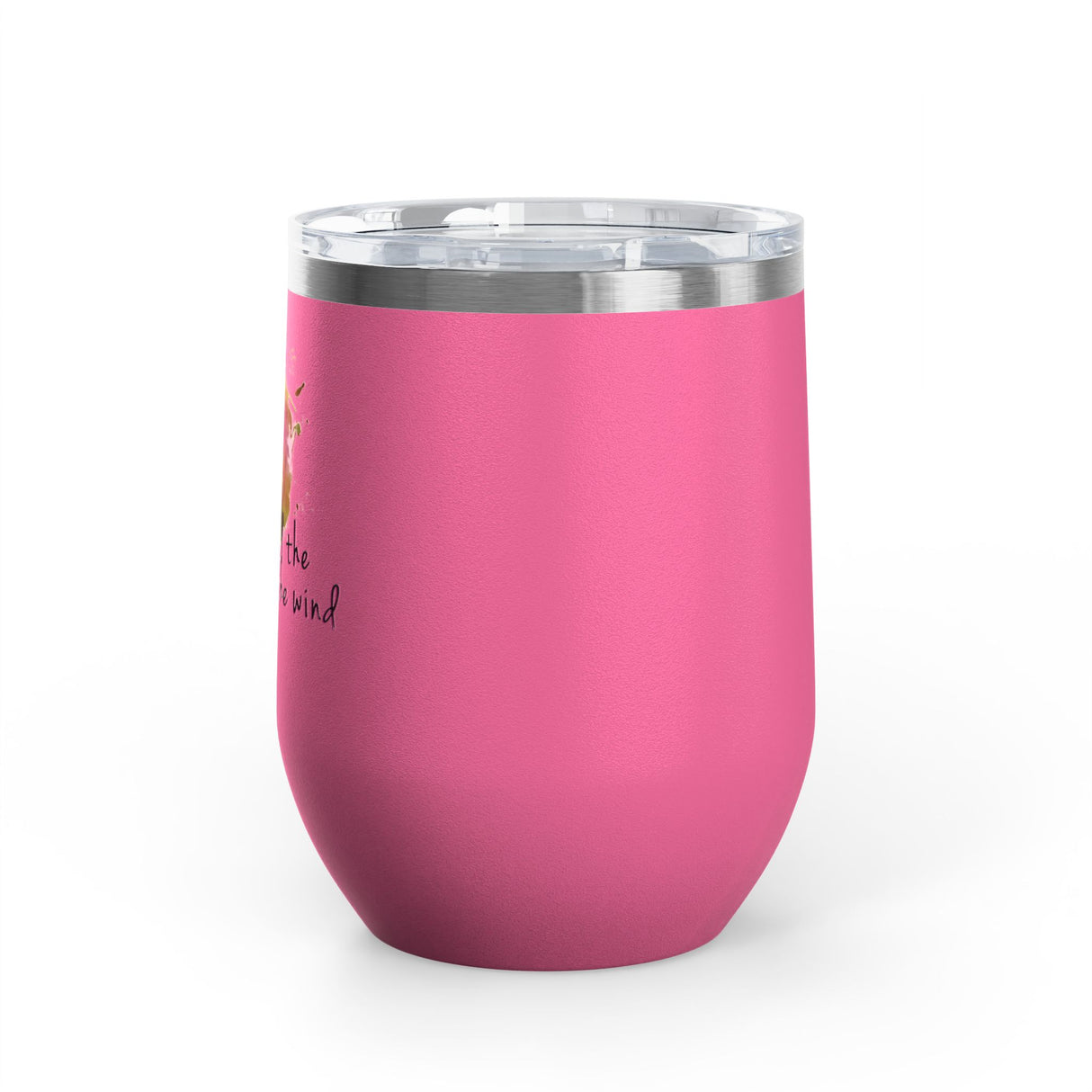 Wine Tumbler — "Paint With All The Colors Of The Wind" Flounder the Purrcasso Artwork