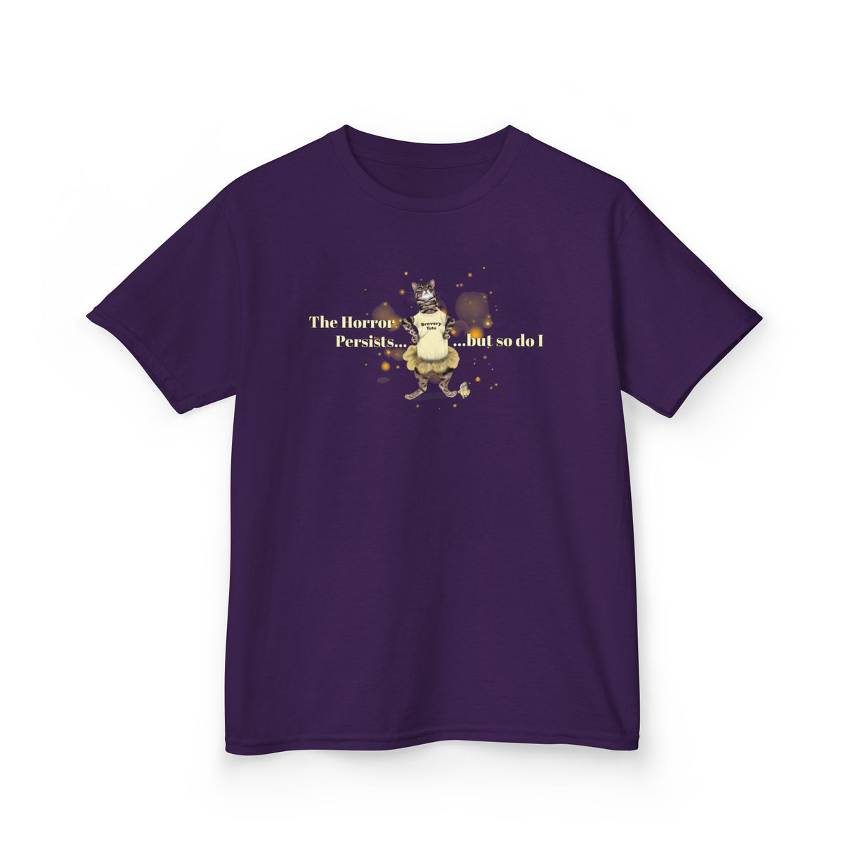 Kids Heavy Cotton™ Tee - Bravery Tutu design featuring Flounder with Mouse Toy by her side