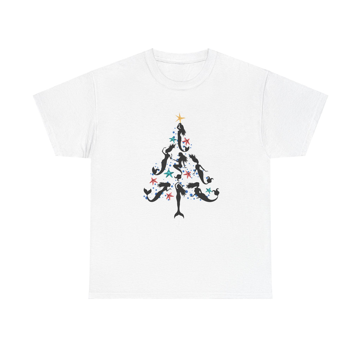 Adult Mermaid Christmas Tree T-Shirt
