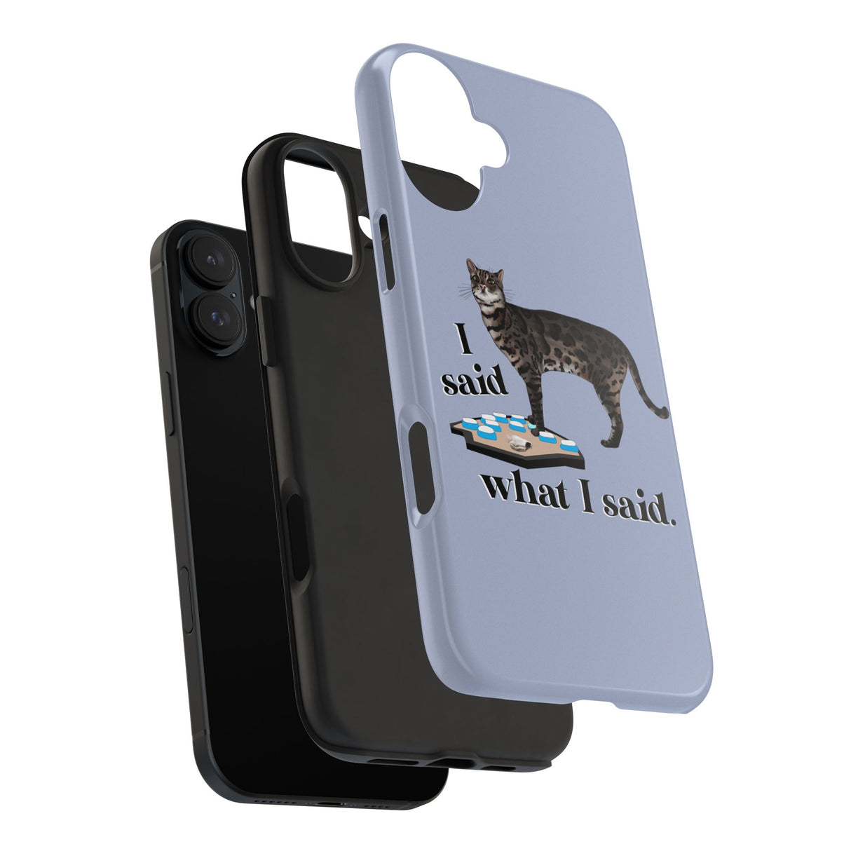 I Said What I Said Flounder Phone Case — Talking Pet Buttons Design