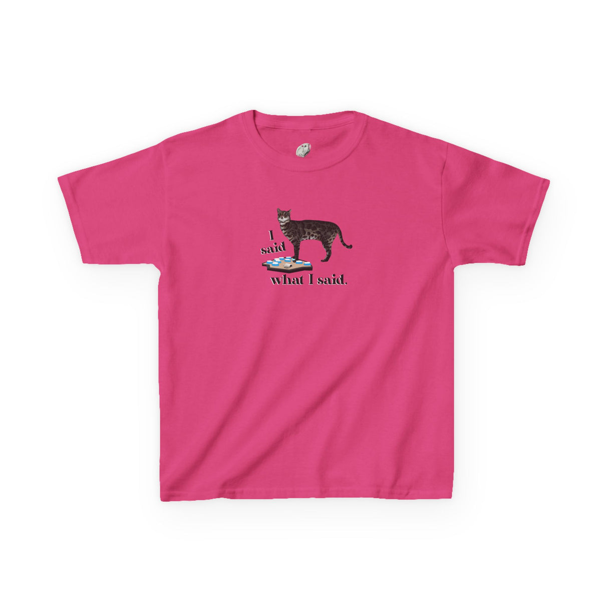Kids Tee — "I Said What I Said" Flounder Talking Pet Buttons Design