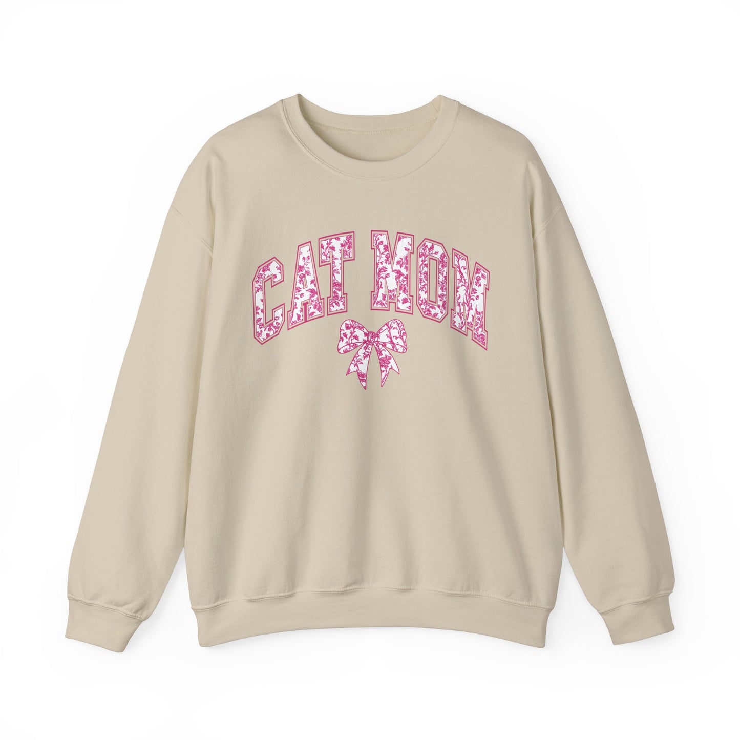 Pink Coquette Cat Mom Crewneck Sweatshirt