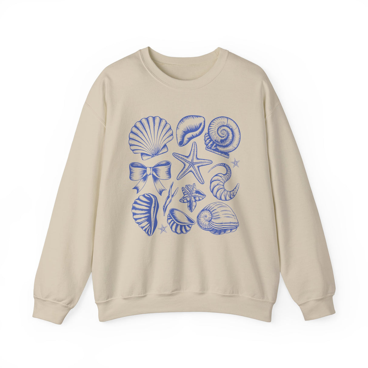 Blue Coastal Coquette Crewneck Sweatshirt