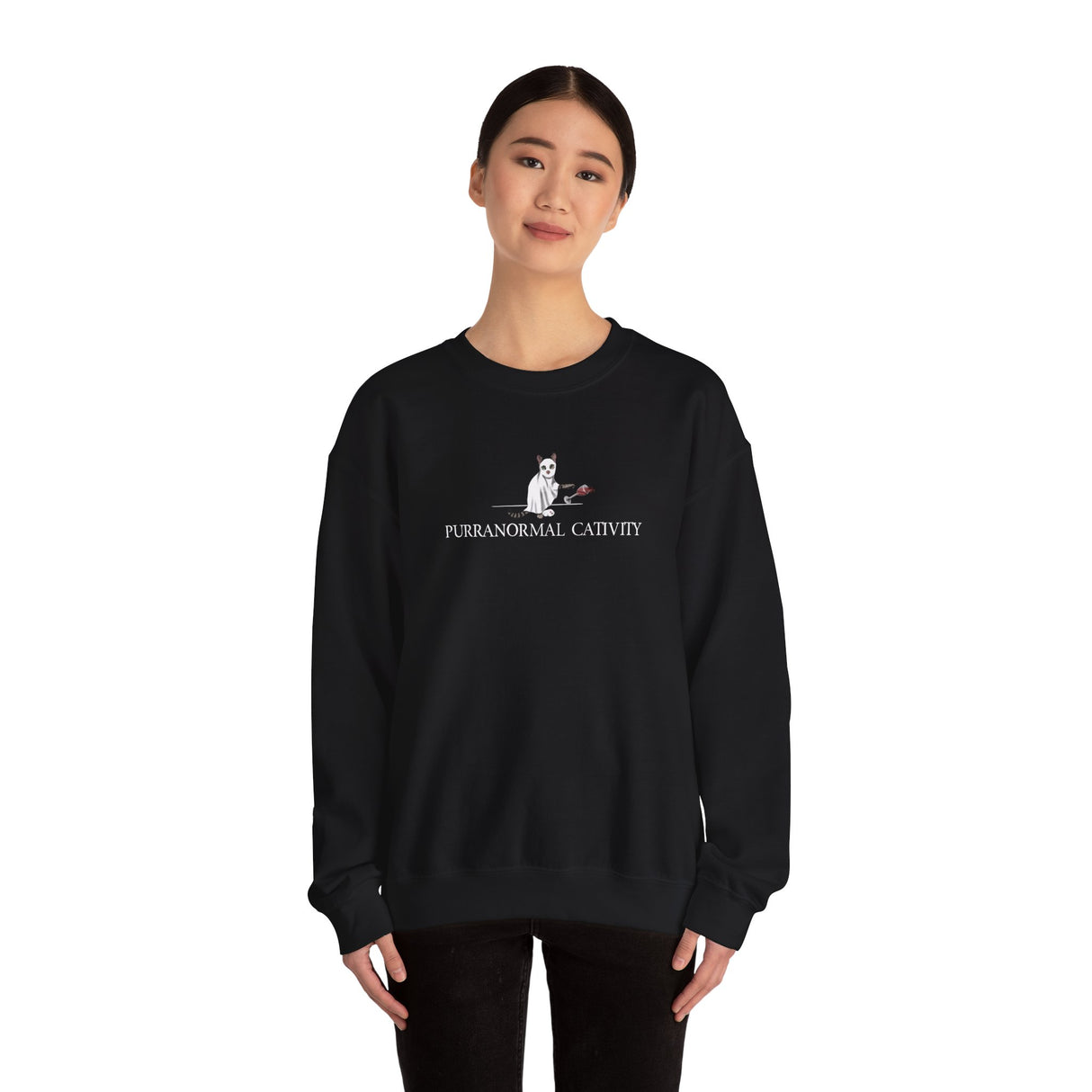Crewneck Sweatshirt Purranormal Cativity Design by Nina