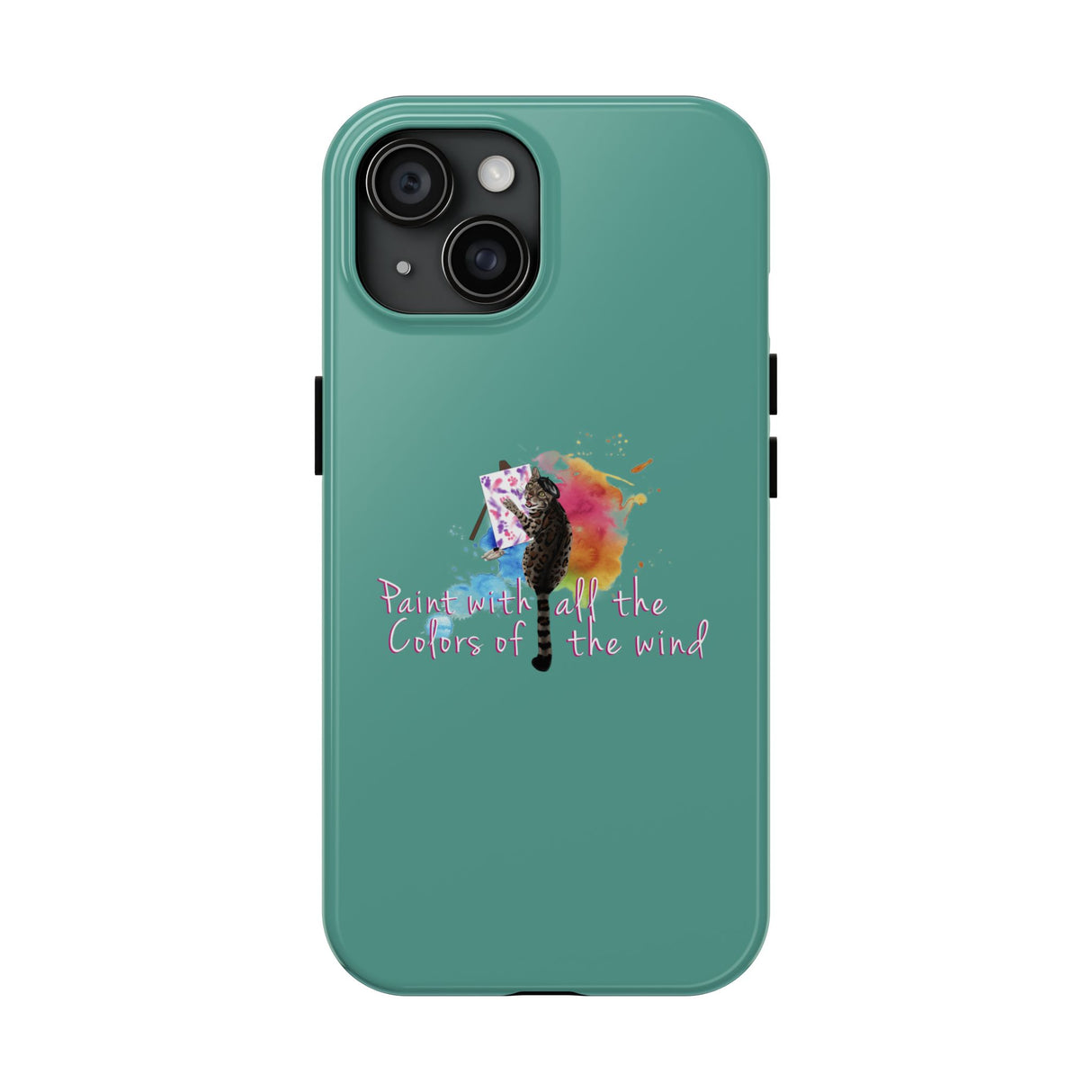 Tough Phone Case — "paint with all the colors of the wind" Flounder the Purrcasso Art