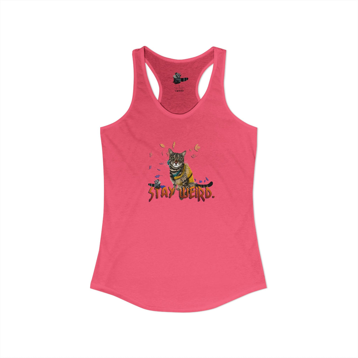Stay Weird Flocahontas & Mouse Toy Racerback Tank