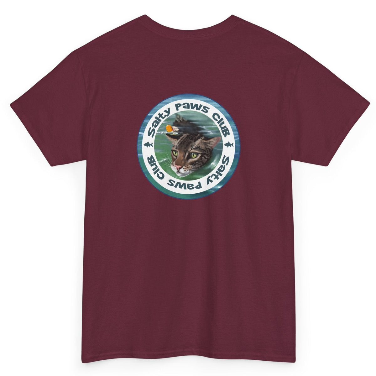 Salty Paws Club Tee - Flounder the Purrmaid & Life‑Vest Mouse Toy Shirt, additional product photo 6