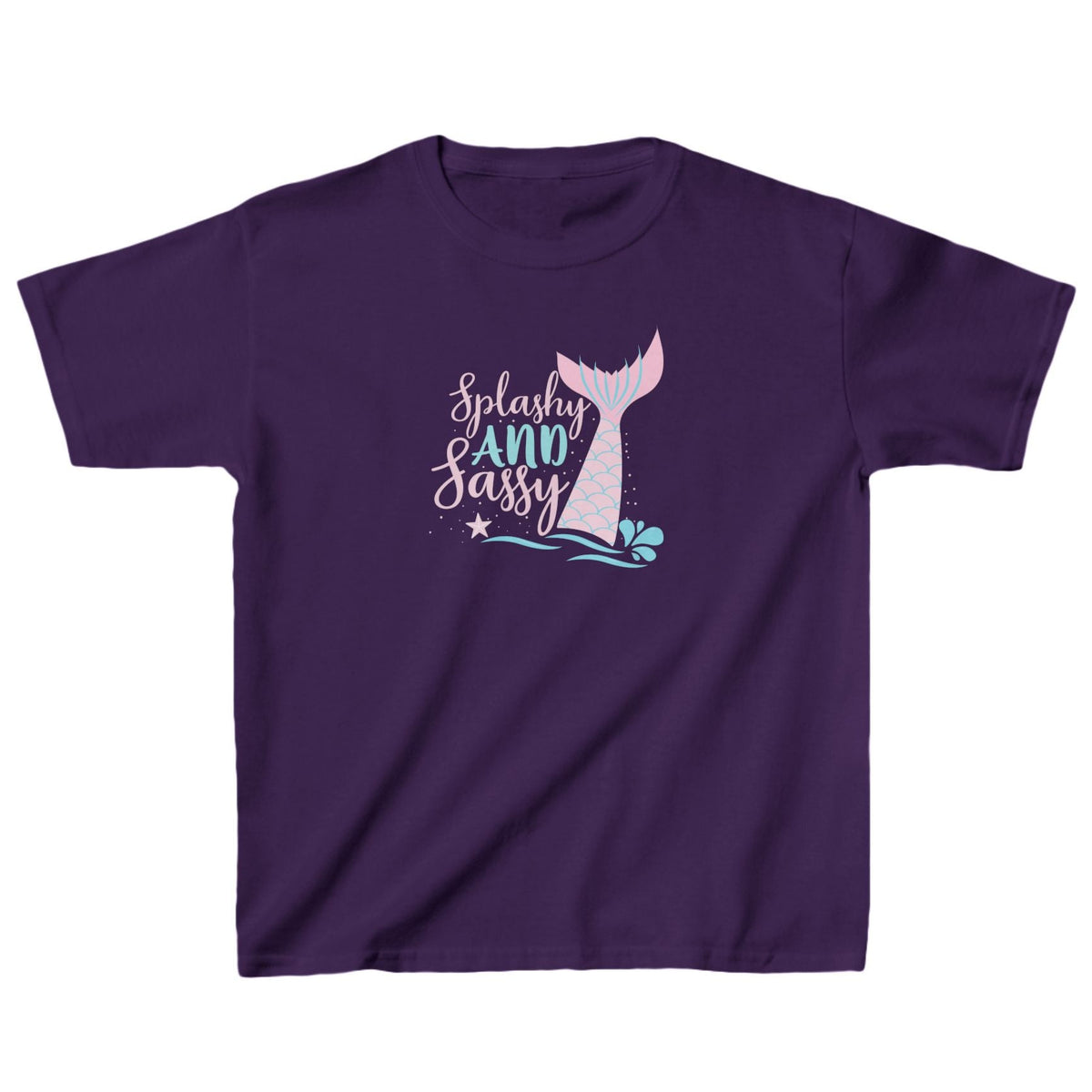 Splashy and Sassy mermaid tee in purple