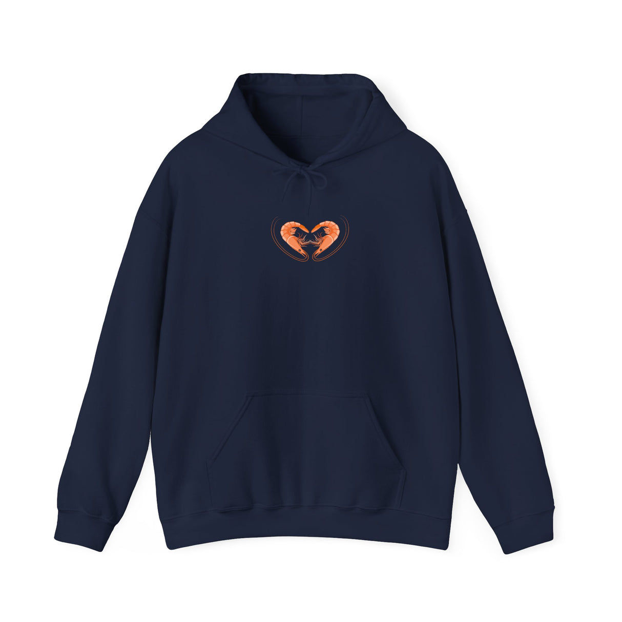 Shrimp Heart Hoodie – Cozy Unisex Sweatshirt with Coastal Charm