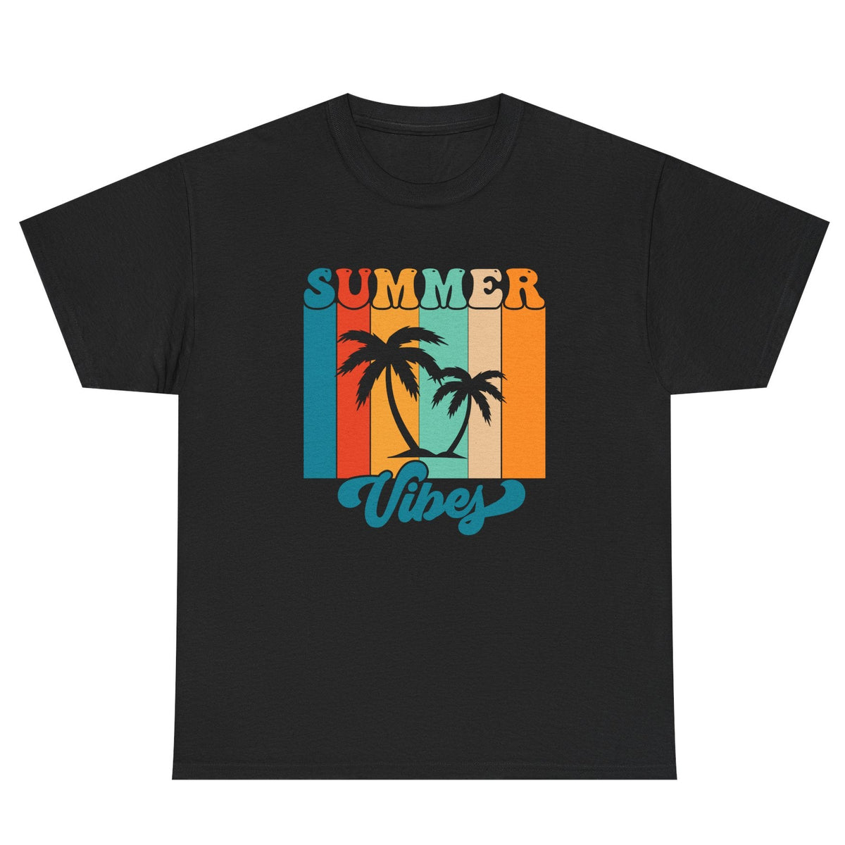 Retro Summer Vibes tee in black