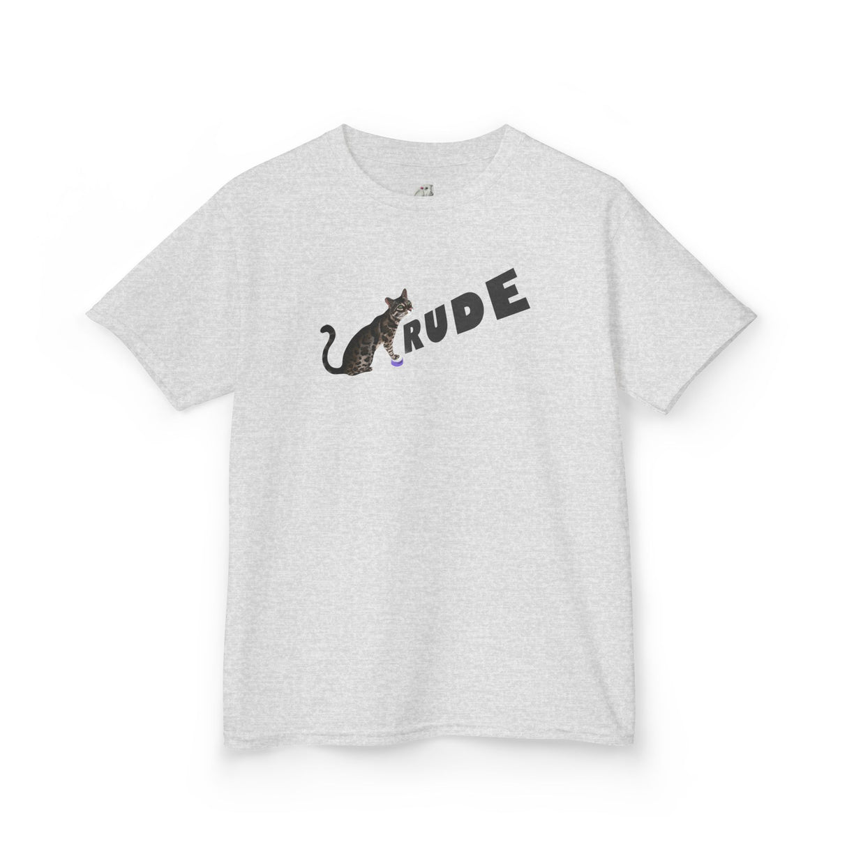 Kids "RUDE" Flounder T-Shirt — Flounder the Purrmaid Eye Roll Tee
