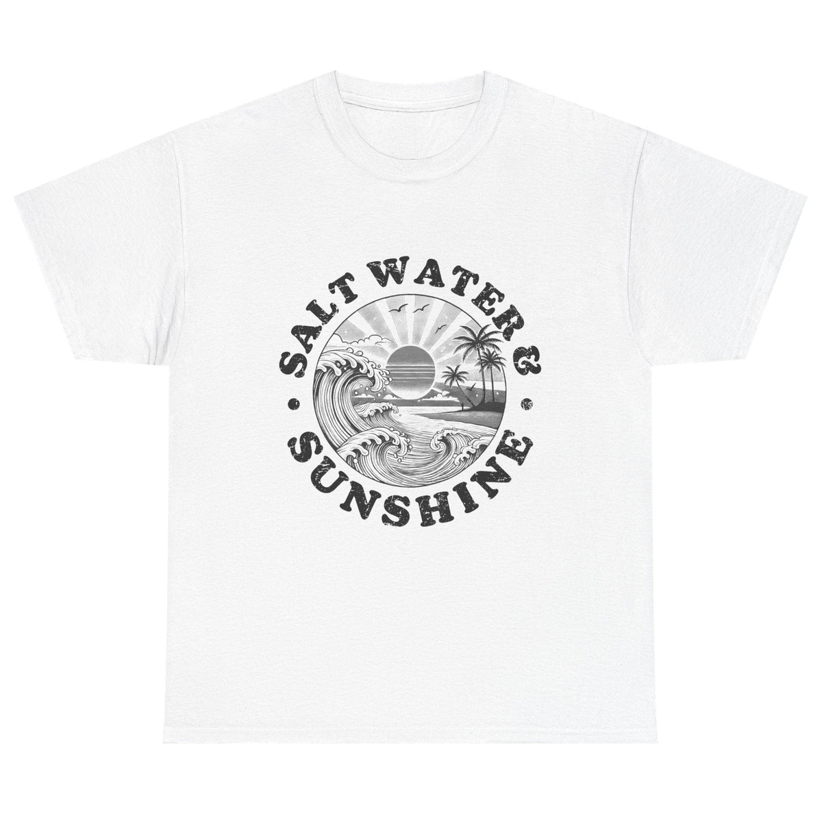 Saltwater and Sunshine cotton tee in white