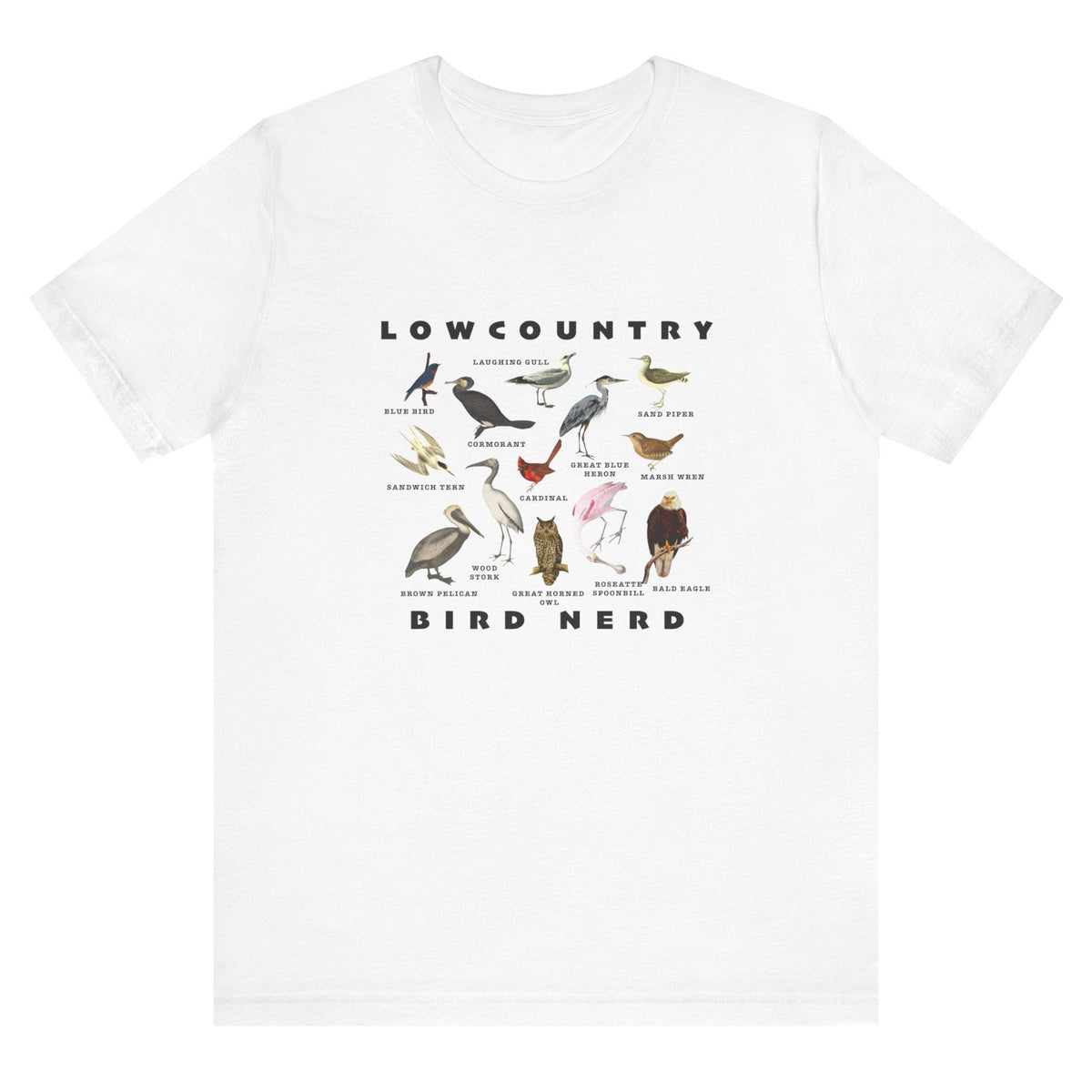 Bird Species Unisex Tee - Lowcountry Bird Nerd Shirt