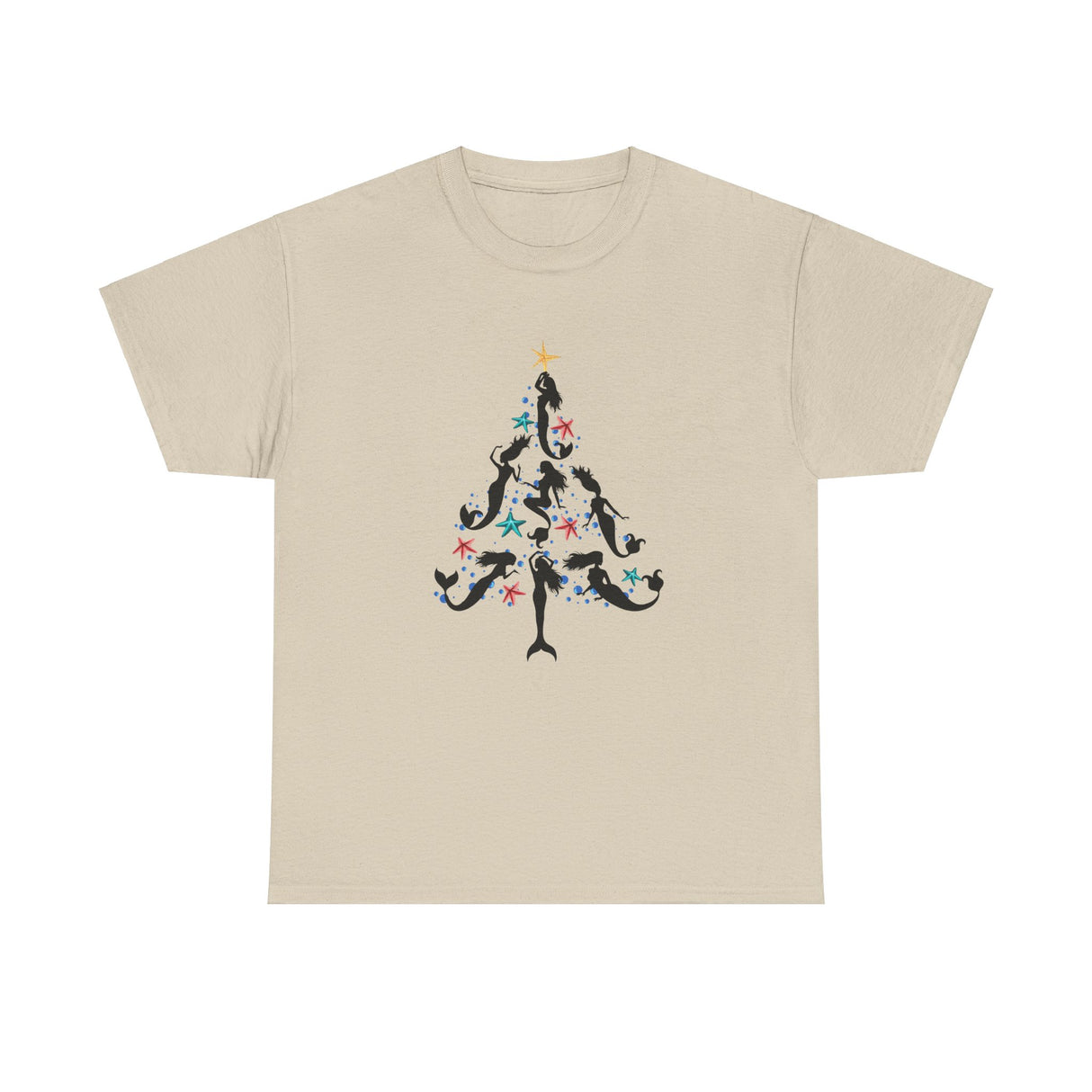 Adult Mermaid Christmas Tree T-Shirt