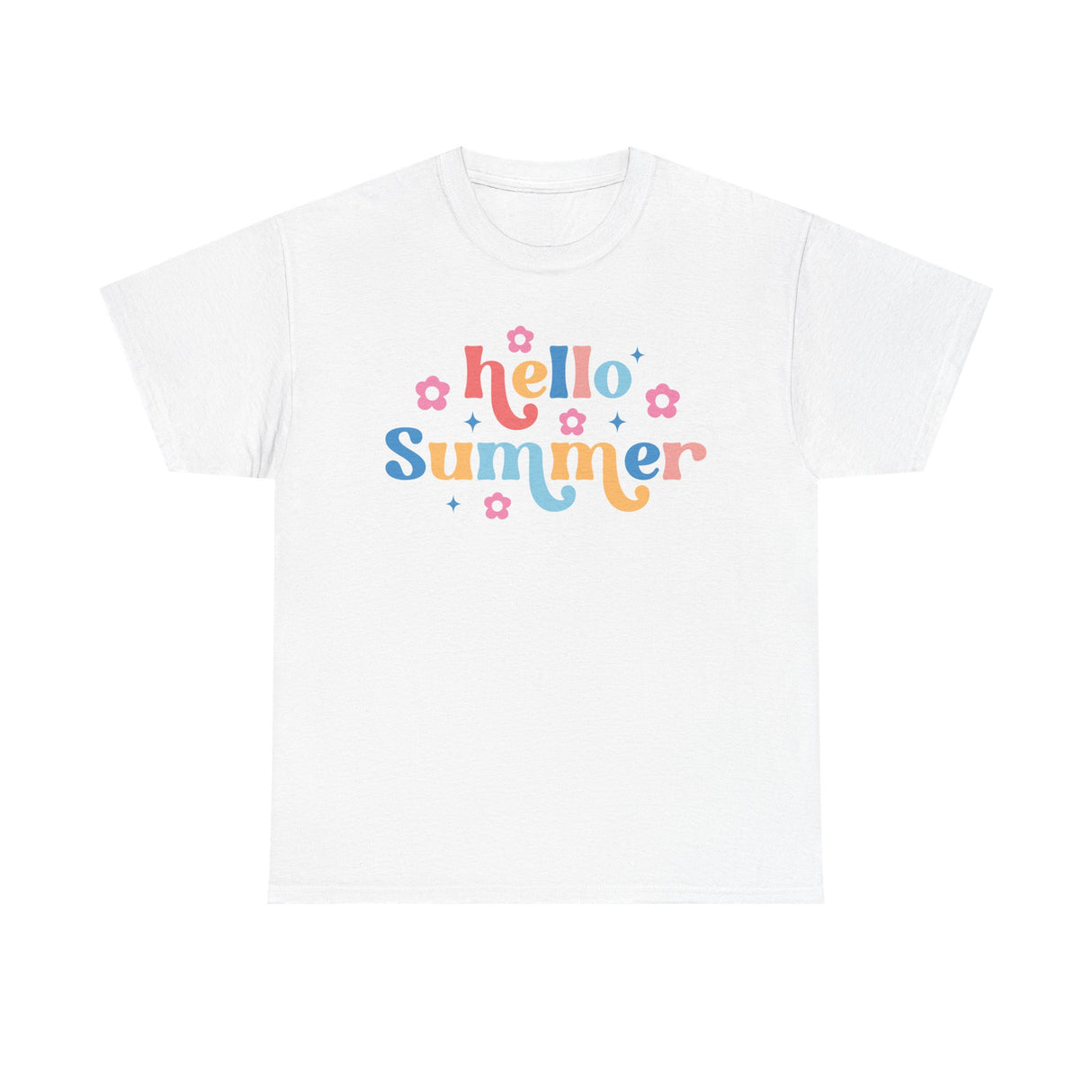 Rainbow Hello Summer - Cotton Tee