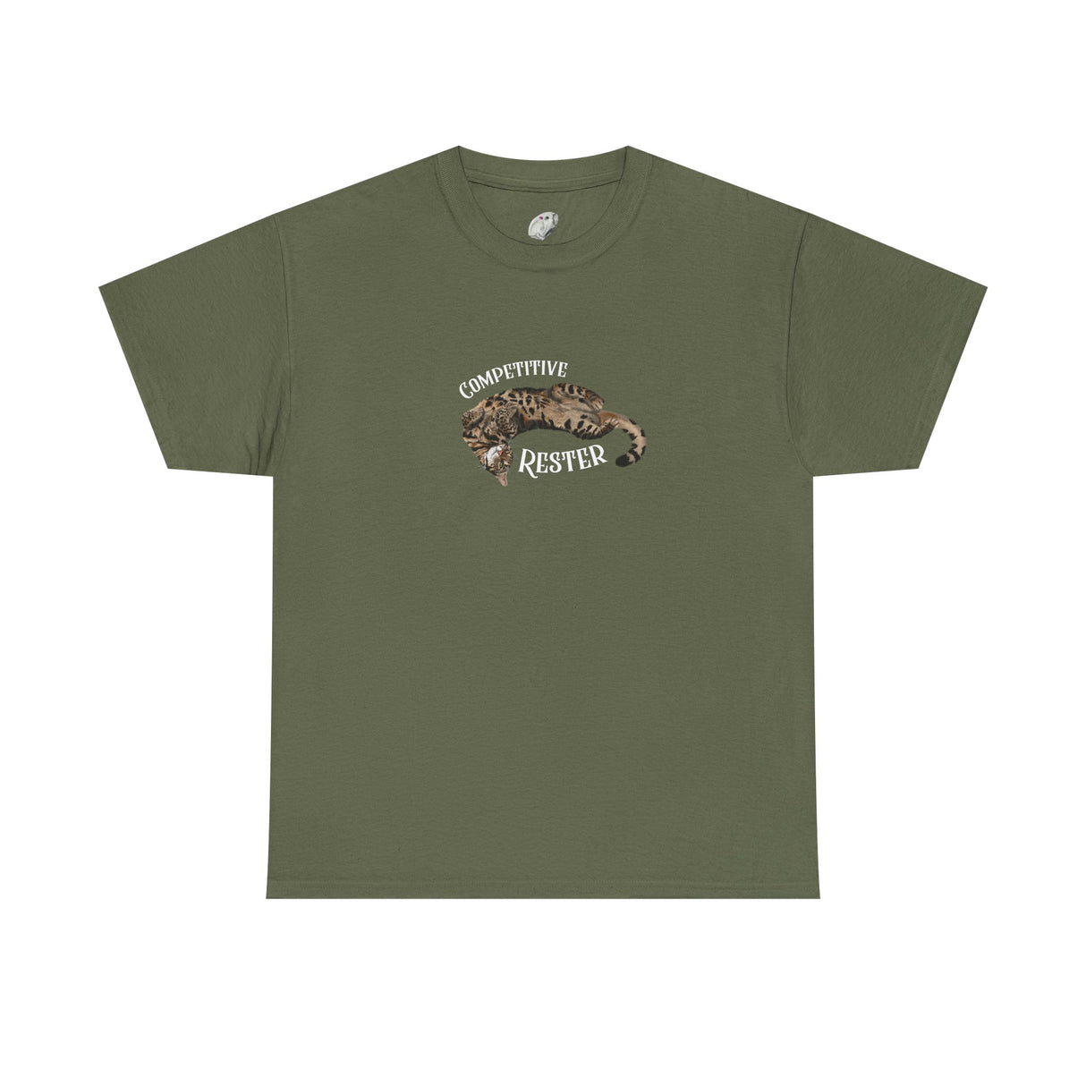 Flounder 'Competitive Rester' T-Shirt — Funny Resting Pose Tee