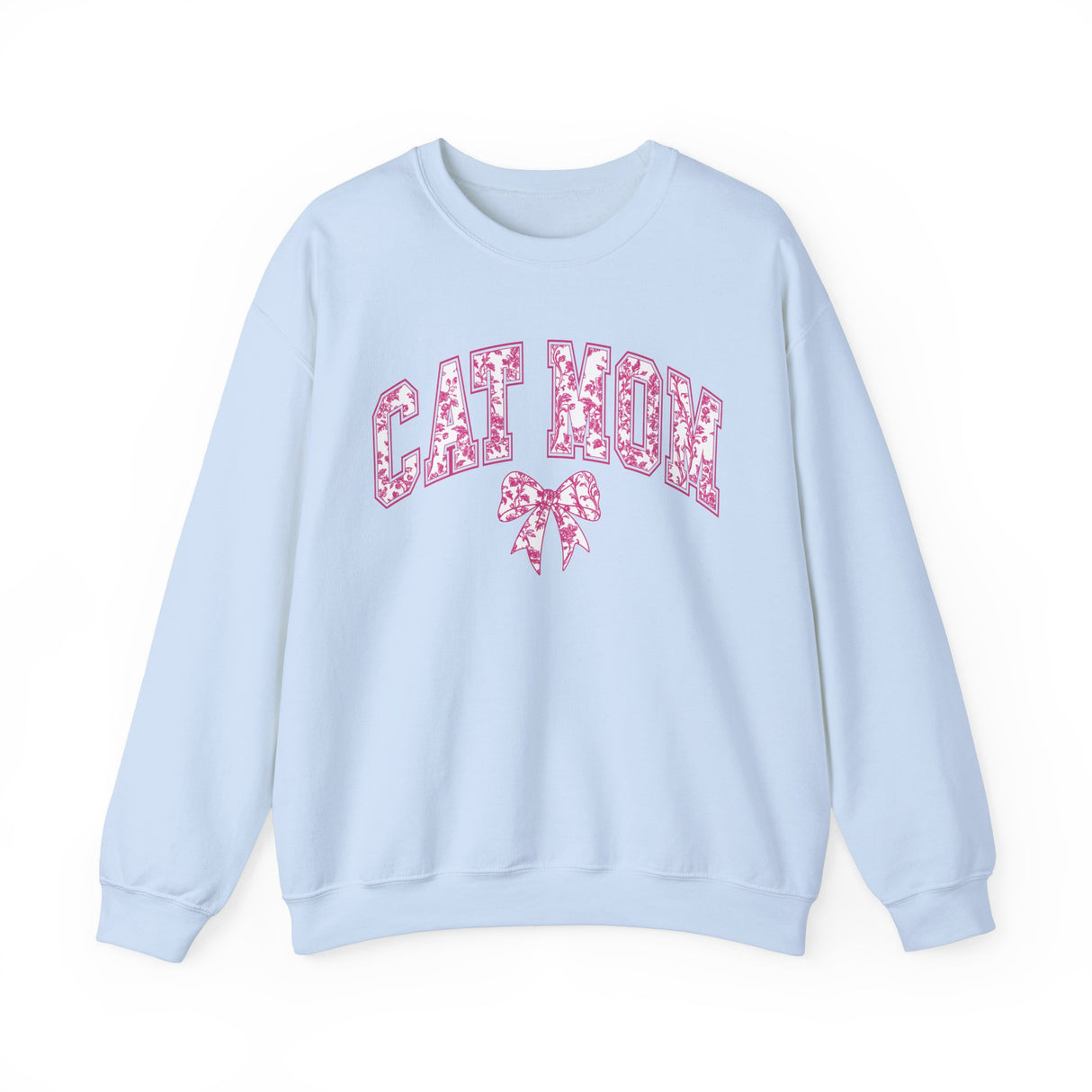 Pink Coquette Cat Mom Crewneck Sweatshirt