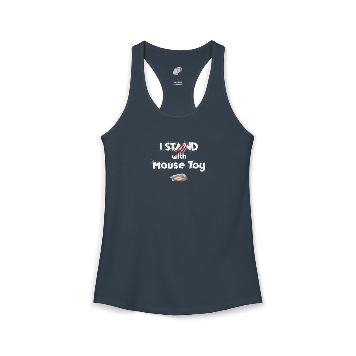 "I Stand with Mouse Toy" Women's Racerback Tank