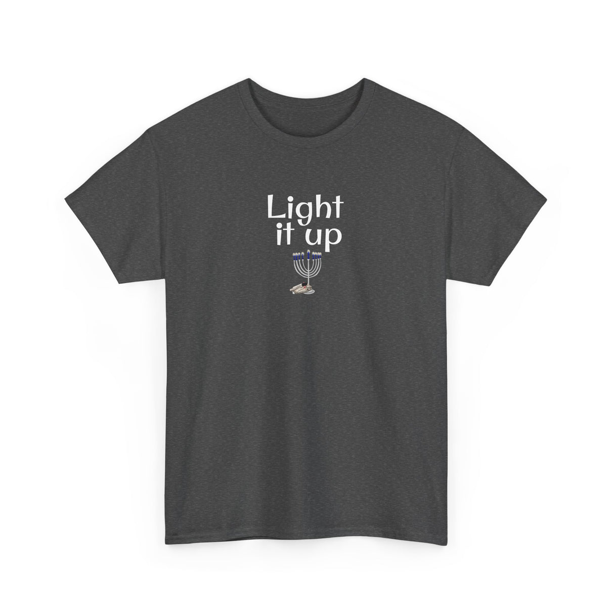Light it Up Unisex Tee - Mouse Toy Menorah Design