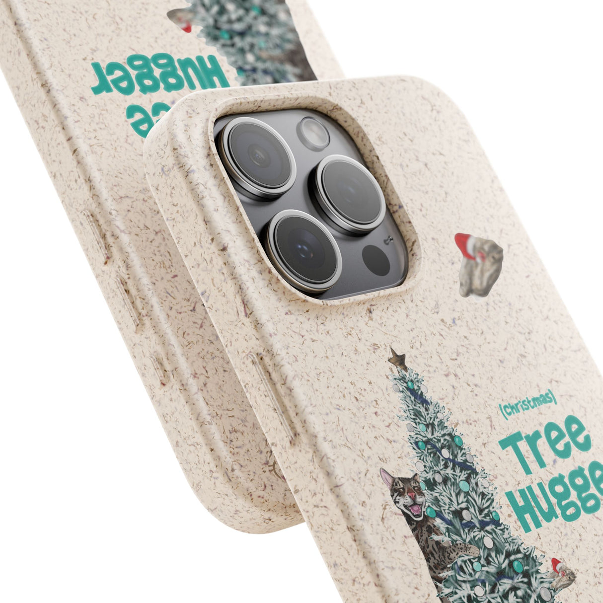 Phone Case with Christmas Tree Hugger Design