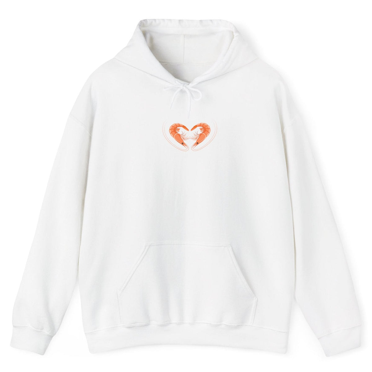 Shrimp Heart hoodie in white