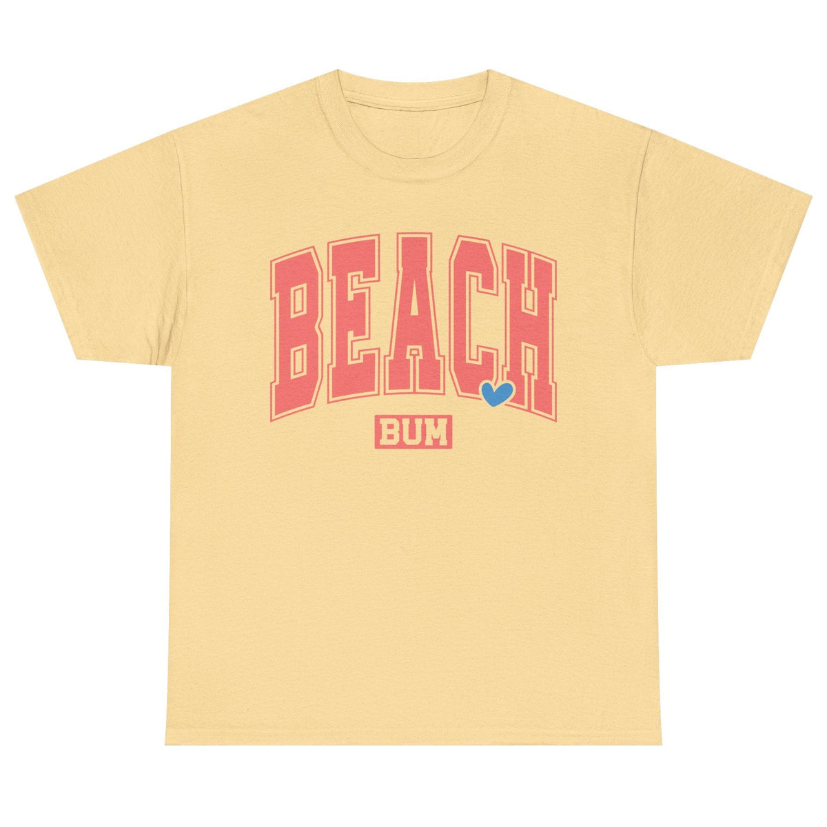 Beach Bum cotton tee in yellow haze