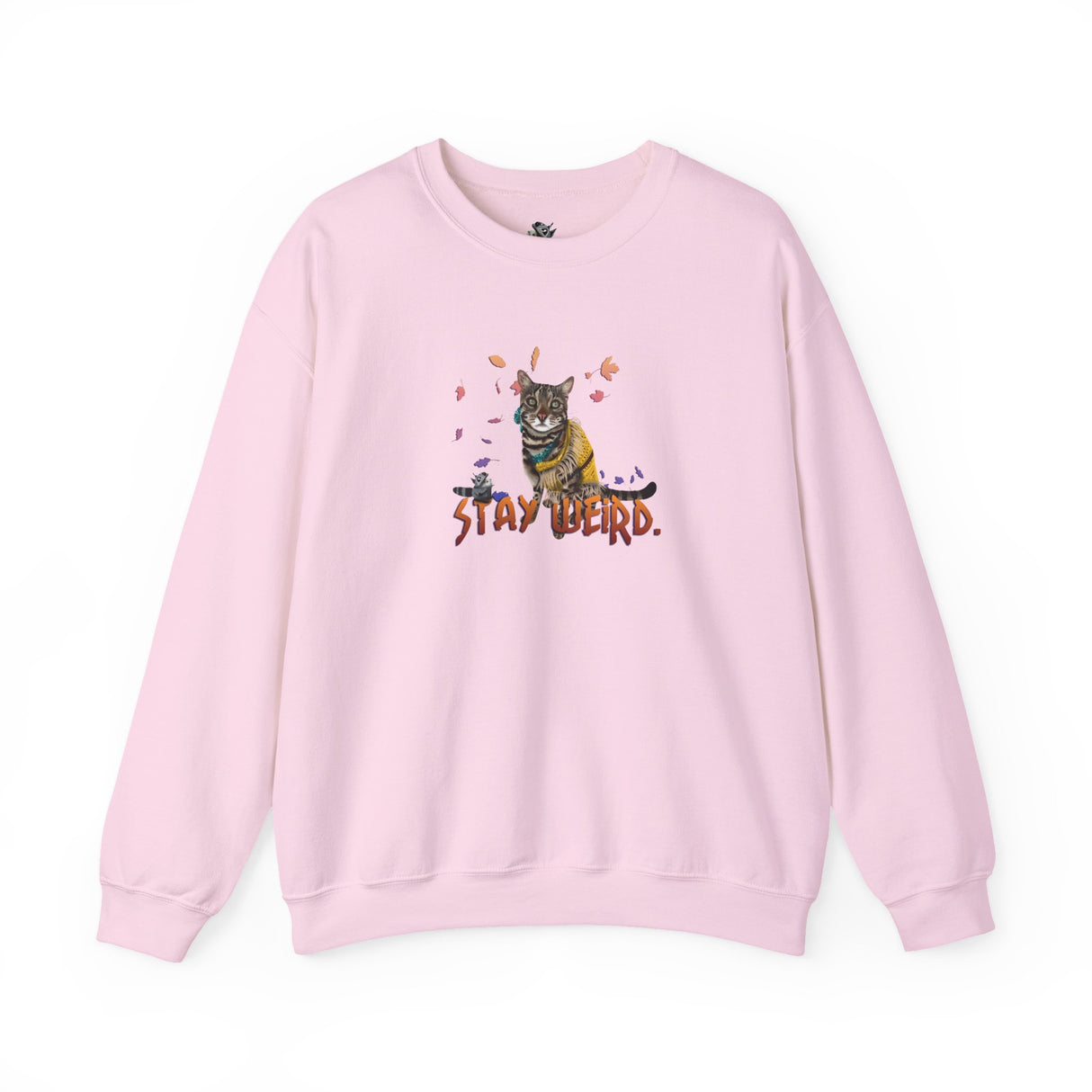 Stay Weird Sweatshirt — Hand-Drawn Flounder & Mouse Toy Hug Crewneck