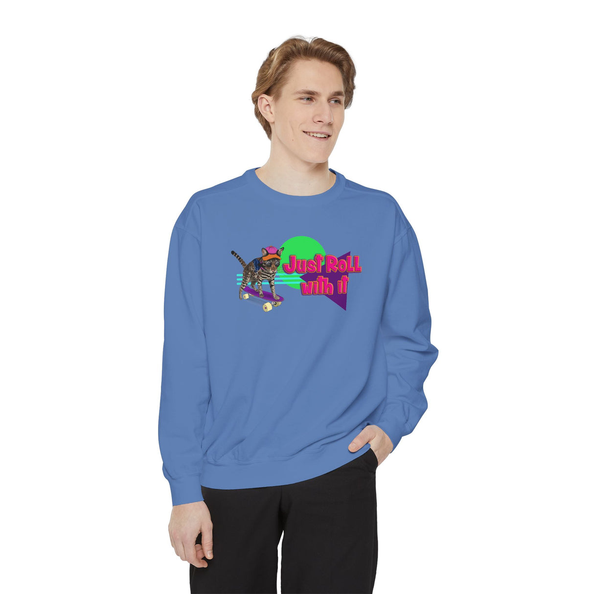 Sweatshirt - Just Roll with it Flounder the Purrmaid Design by Nina
