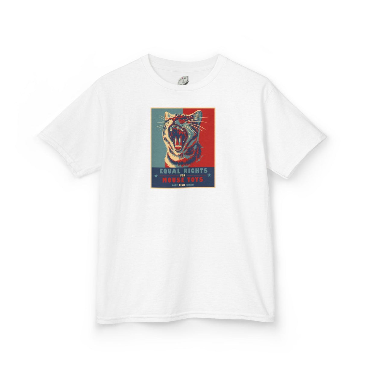 Kids 'Vote Fish 2028' Tee — Funny Flounder Purrmaid Political Campaign Shirt