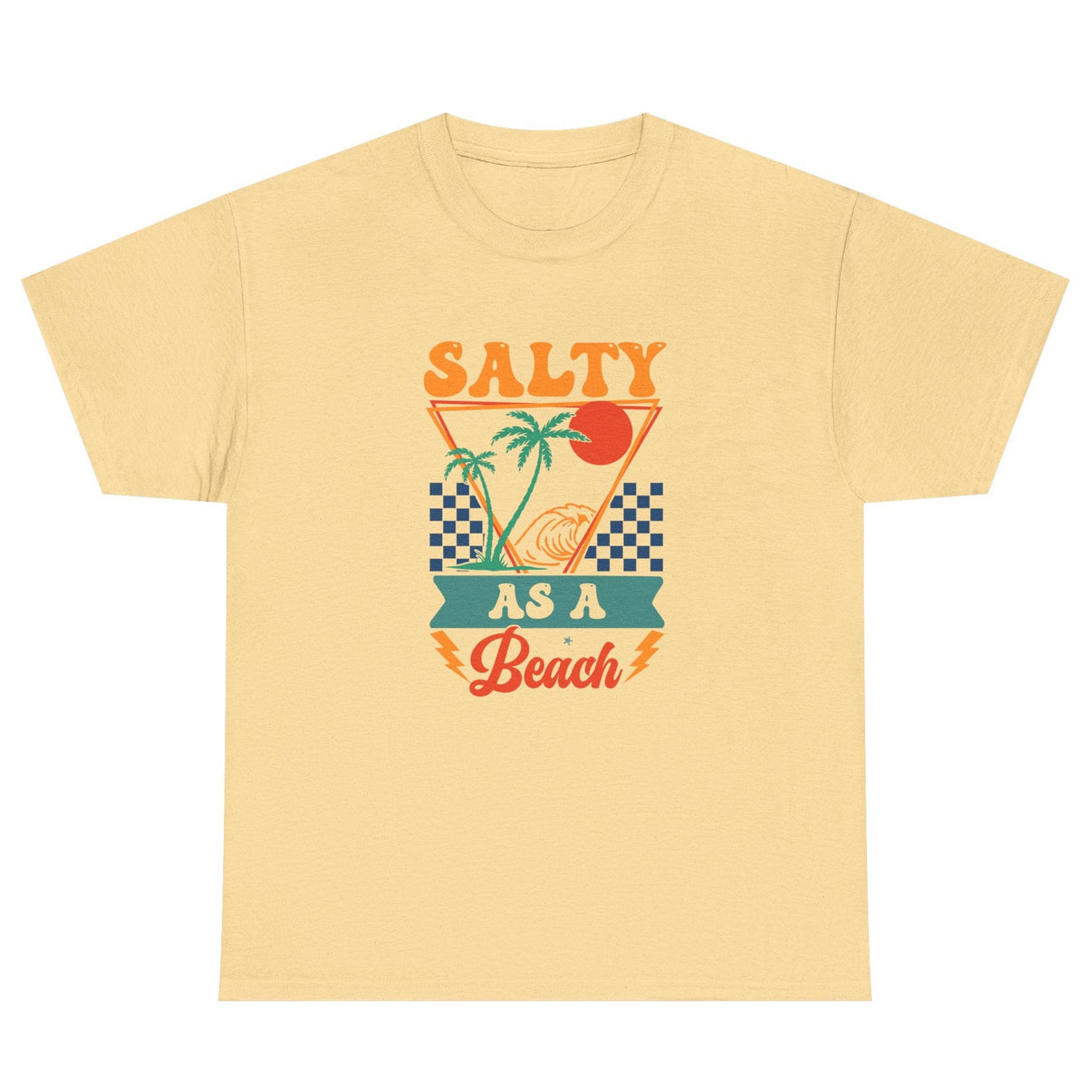 Salty As a Beach cotton tee in yellow haze