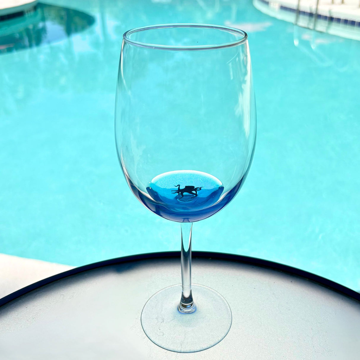 19 oz Ocean Inspired Wine Glass with Sea Creature