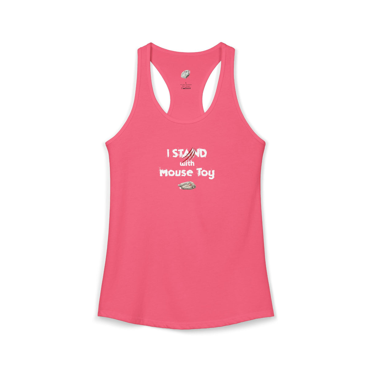"I Stand with Mouse Toy" Women's Racerback Tank