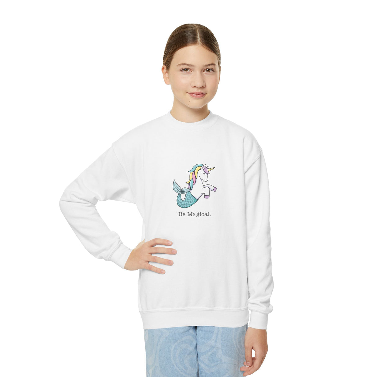 Be Magical Mermaid Unicorn Sweatshirt – Cozy Kids’ Pullover