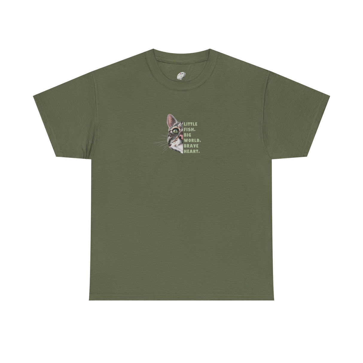 Brave Heart Fish T-Shirt — "Little fish. Big world. Brave Heart." Inspirational Tee