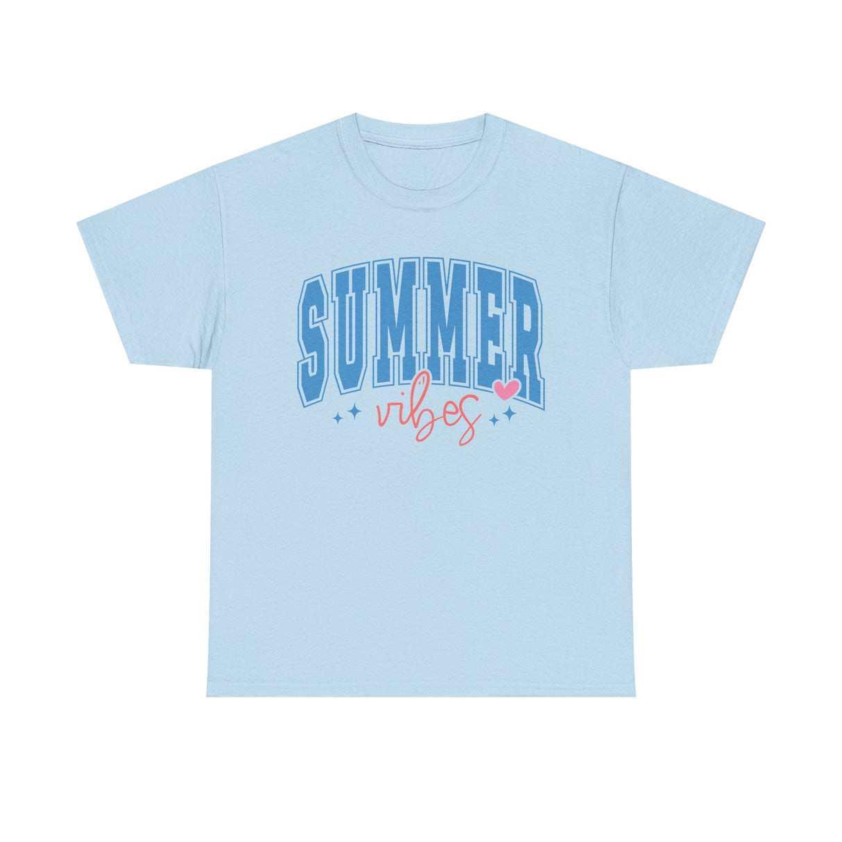 Summer Vibes Collegiate Style Cotton Tee