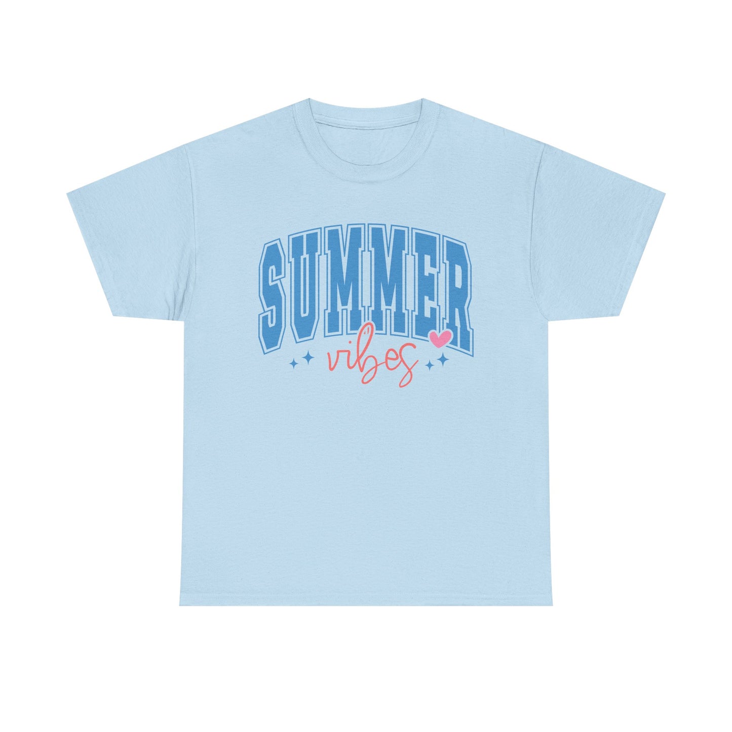 Summer Vibes Collegiate Style Cotton Tee