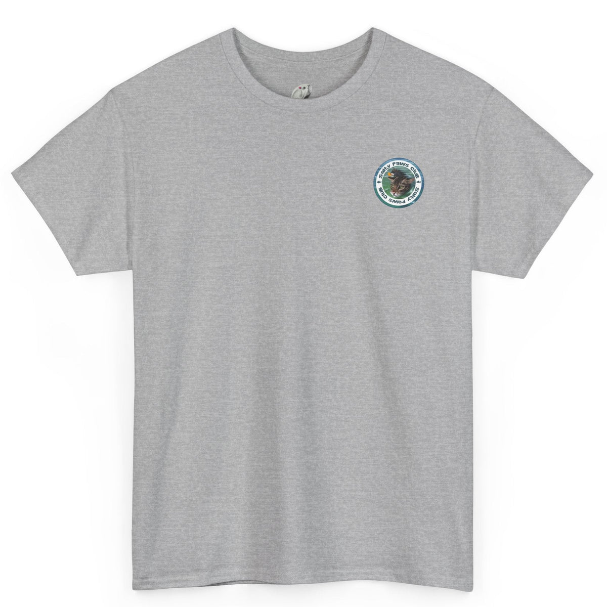 Salty Paws Club Tee - Flounder the Purrmaid & Life‑Vest Mouse Toy Shirt, shown in Sport Grey