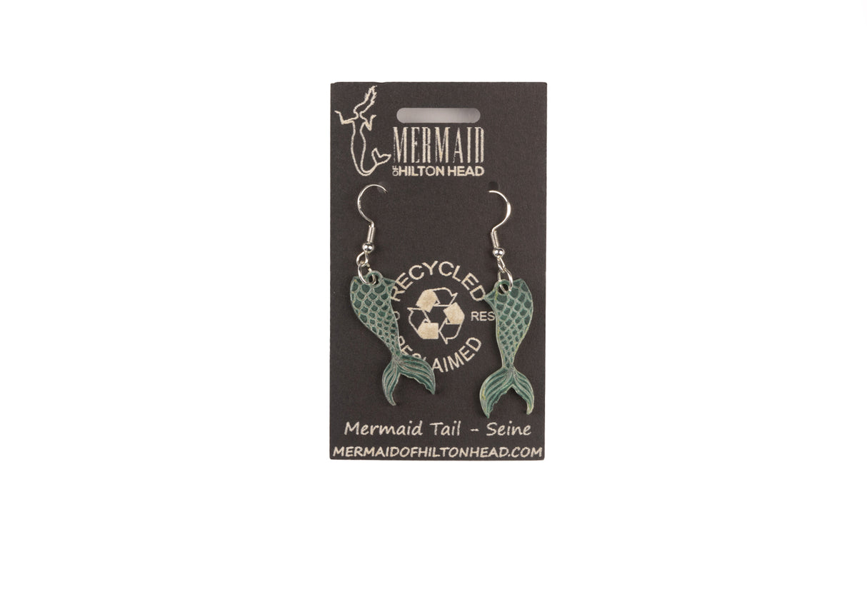 Mermaid Tail Ocean Earrings