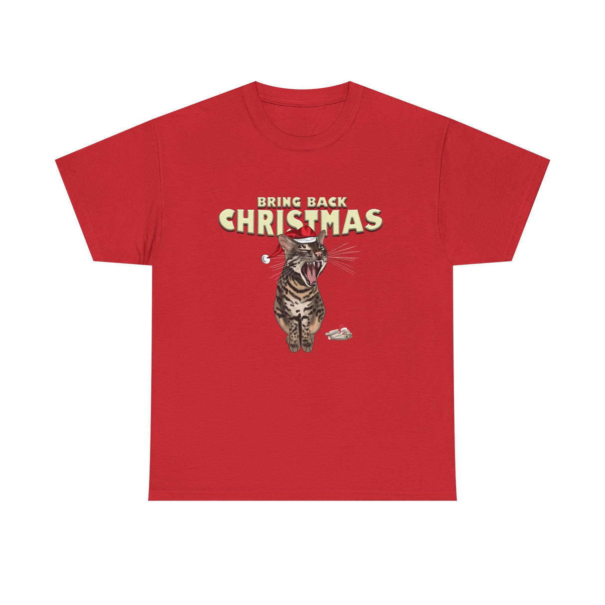 Flounder Cat “Bring Back Christmas” Unisex Heavy Cotton Holiday Tee