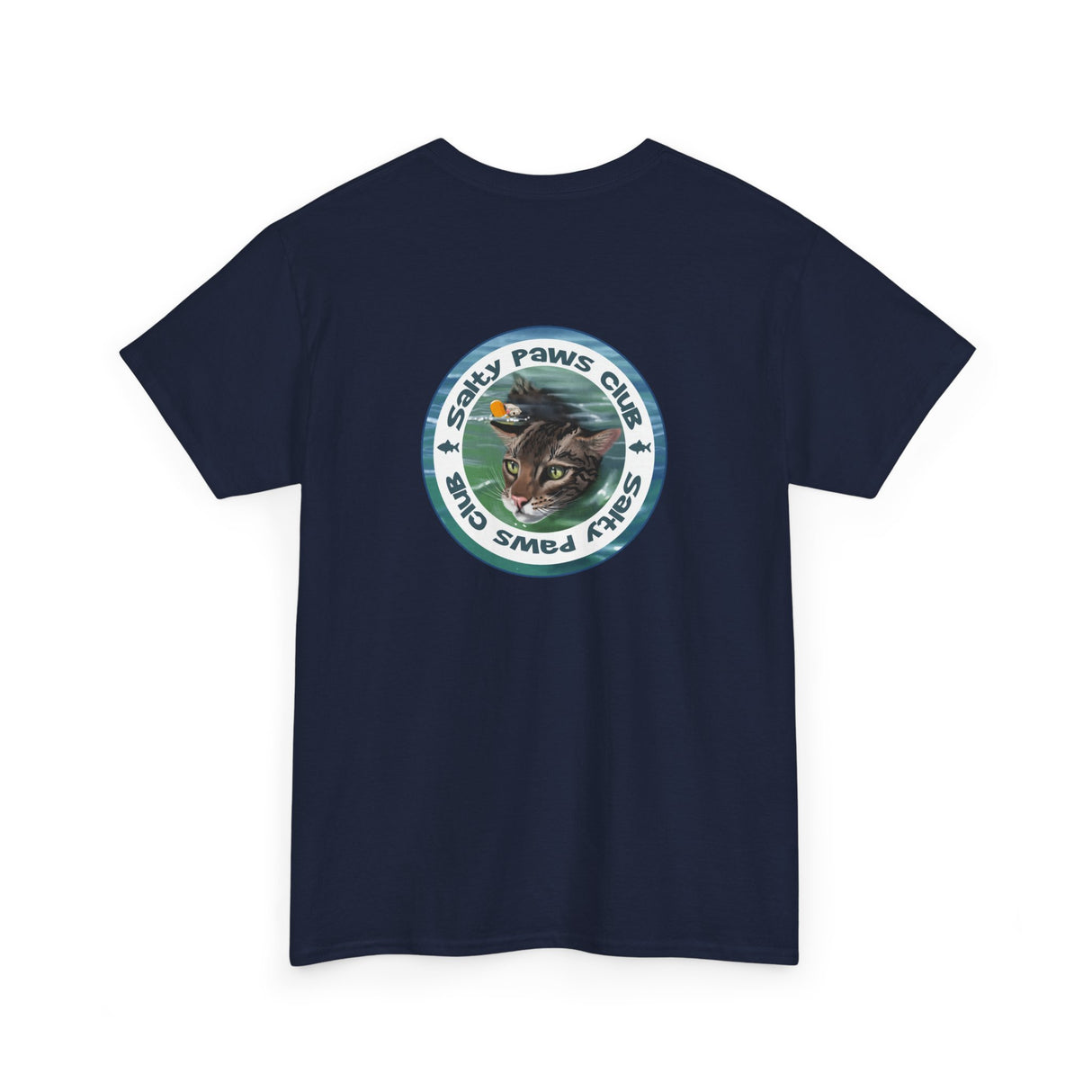 Salty Paws Club Tee — Flounder the Purrmaid & Life‑Vest Mouse Toy Shirt