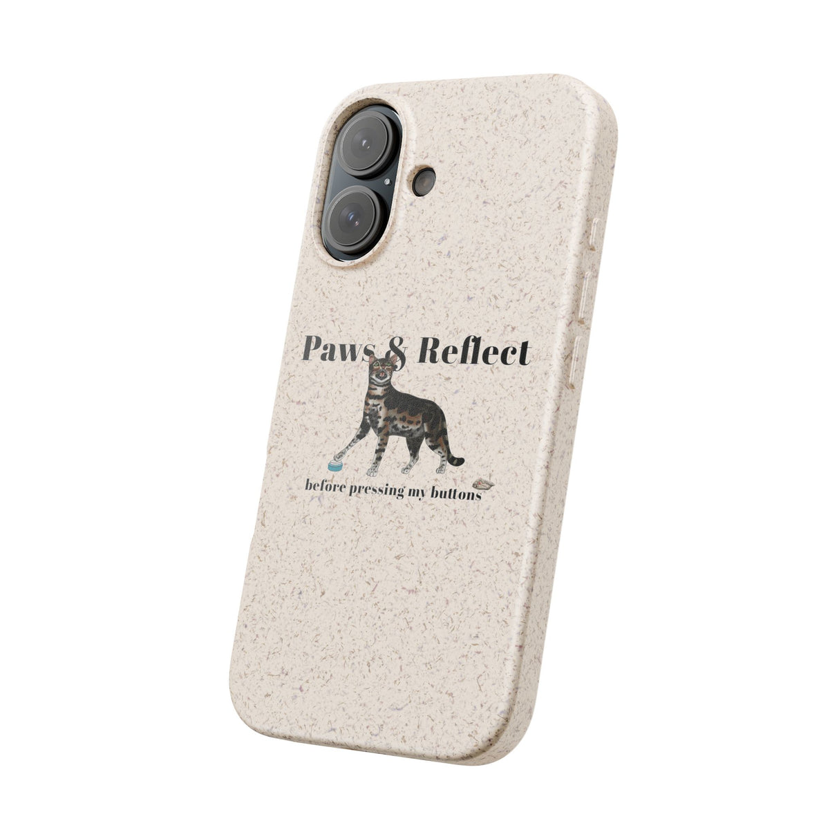 Phone Case - Paws and Reflect Biodegradable Case featuring Flounder the Purrmaid by Nina