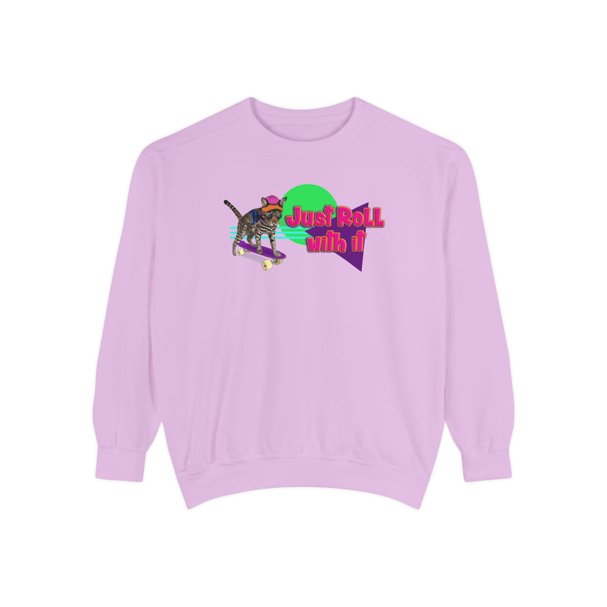 Sweatshirt - Just Roll with it Flounder the Purrmaid Design by Nina