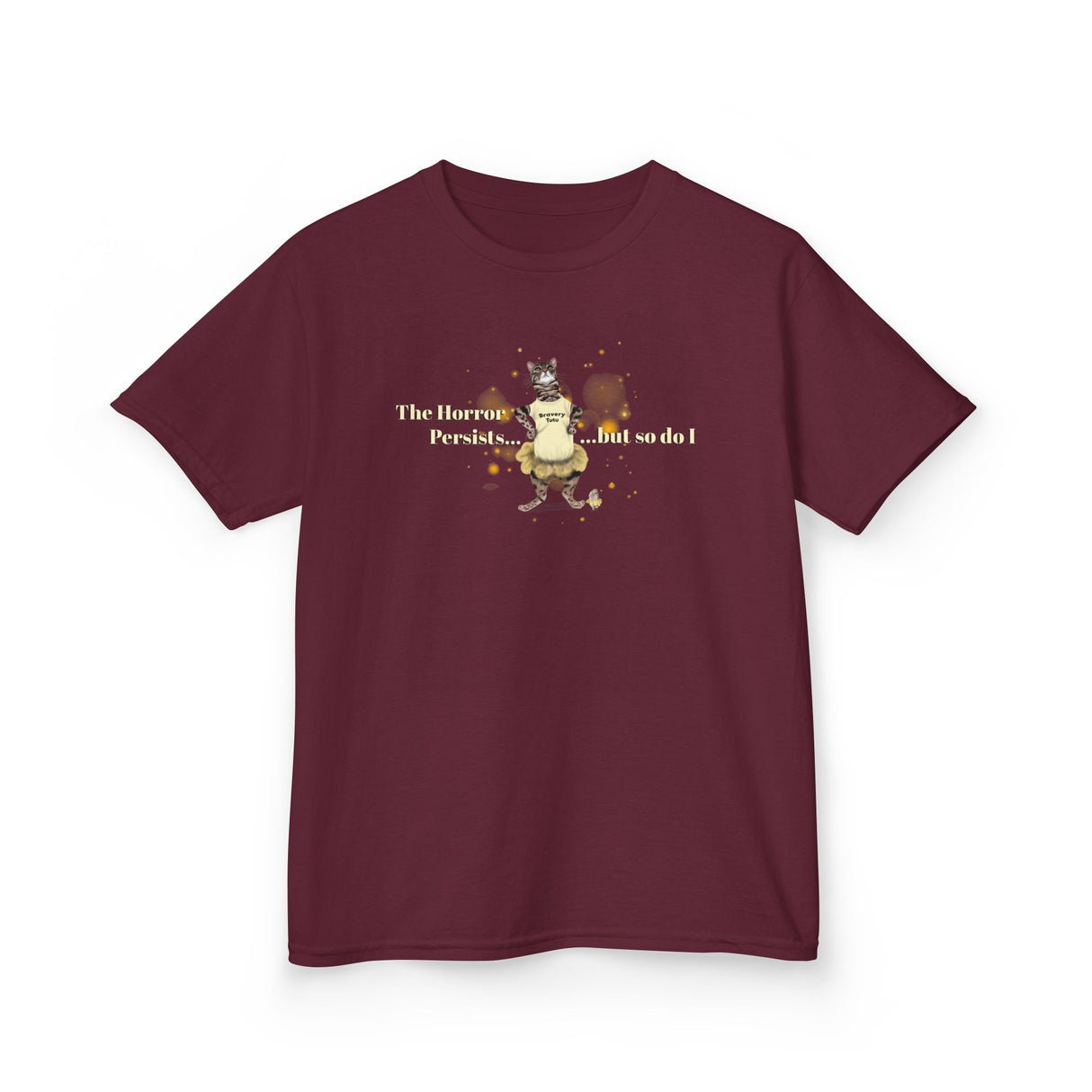 Kids Heavy Cotton™ Tee - Bravery Tutu design featuring Flounder with Mouse Toy by her side