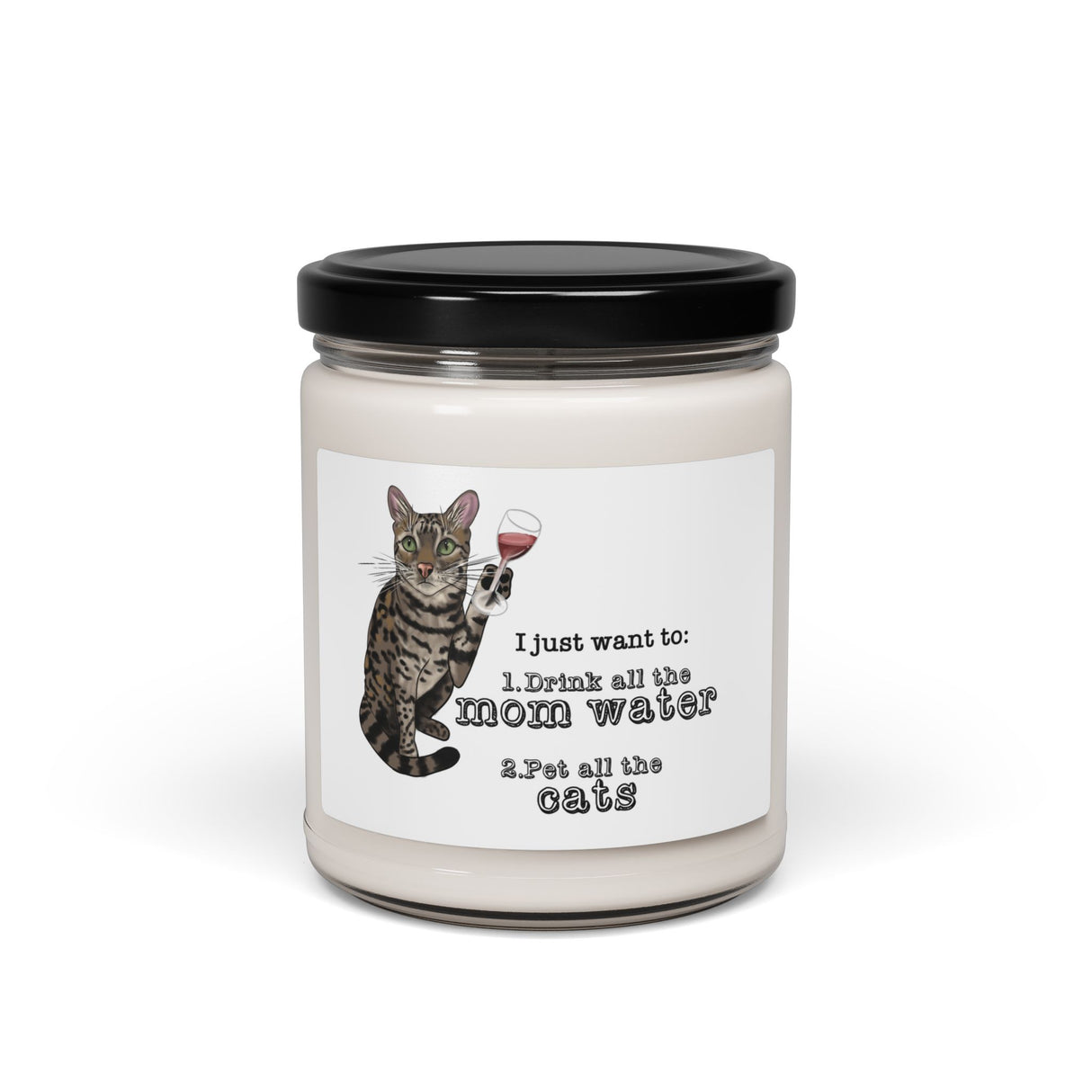 Flounder the Talking Cat "I just want to drink all the mom water" Candle – 9oz Soy Wax
