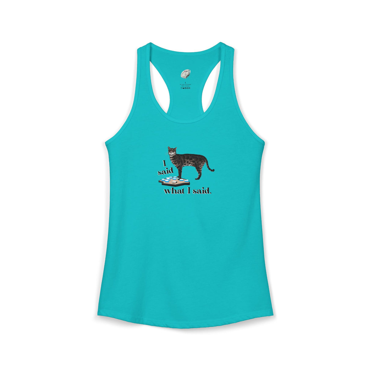I Said What I Said Tank — Flounder Talking Pet Buttons Racerback Tank