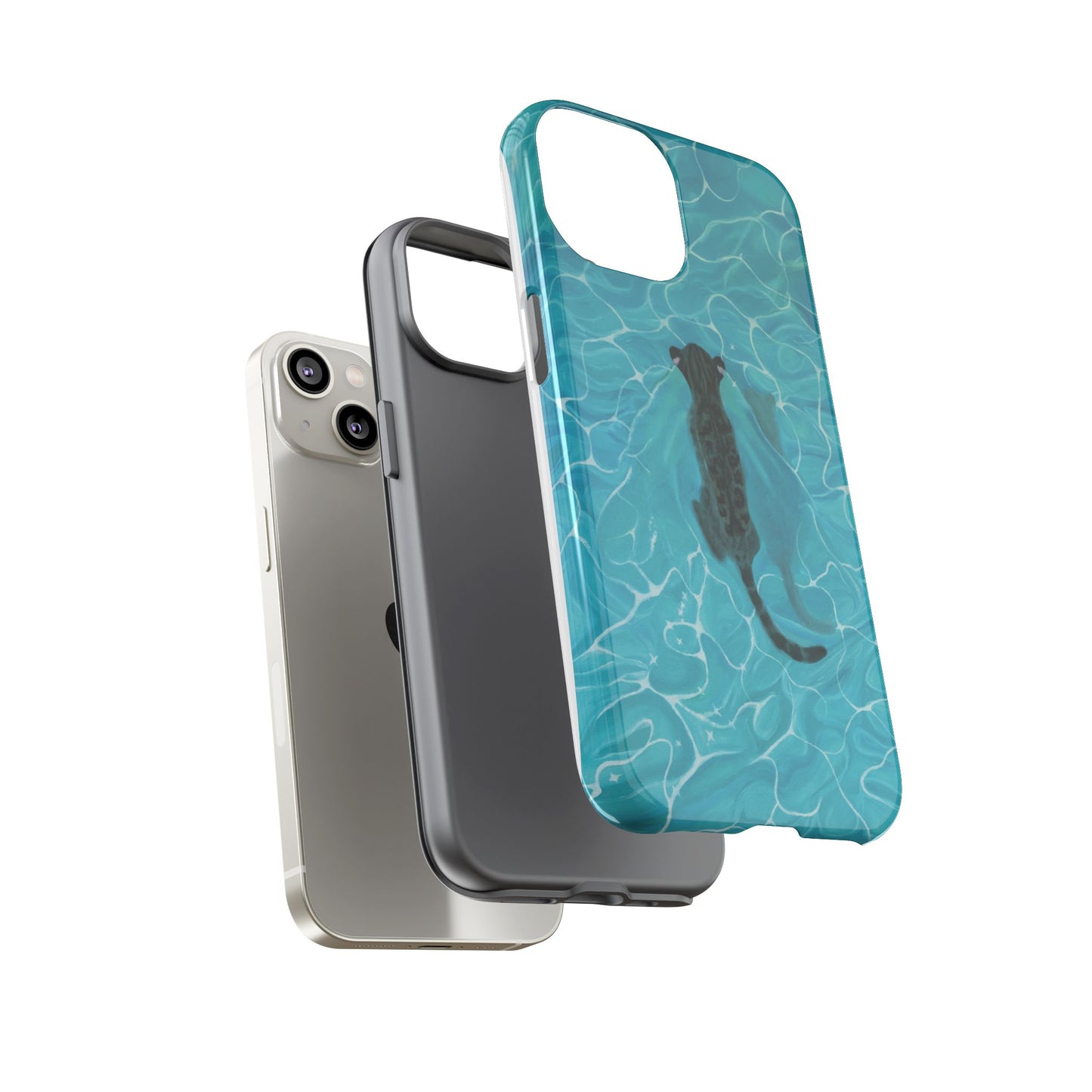 Phone Cases Purrmaid Painting featuring Flounder