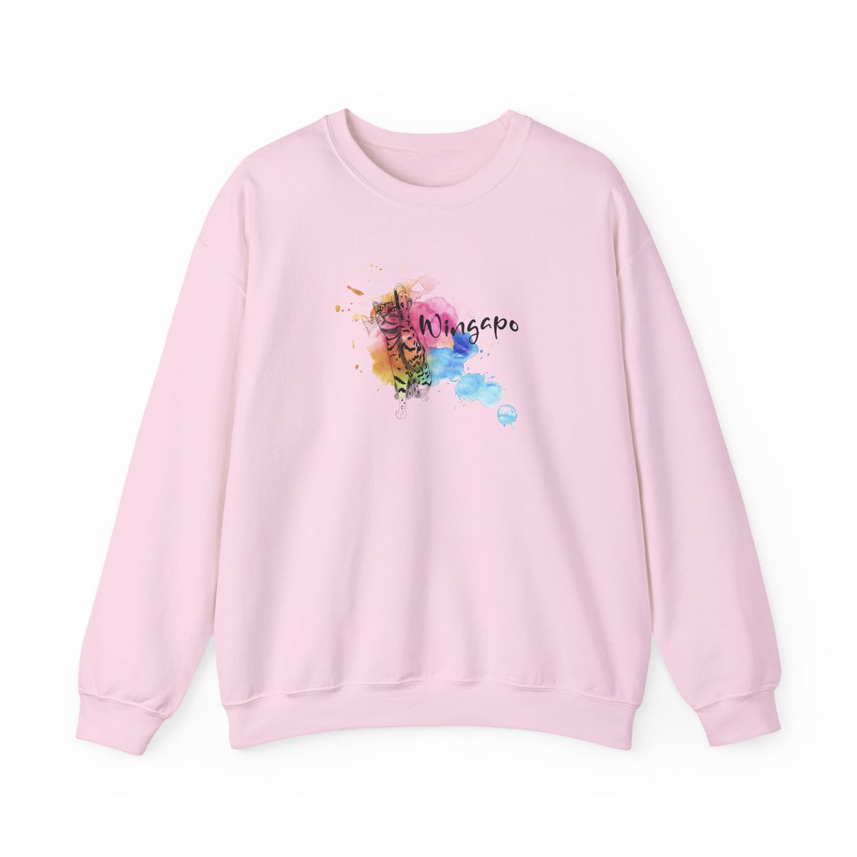 Crewneck Sweatshirt - Wingapo Watercolor Design featuring Flounder the Purrmaid