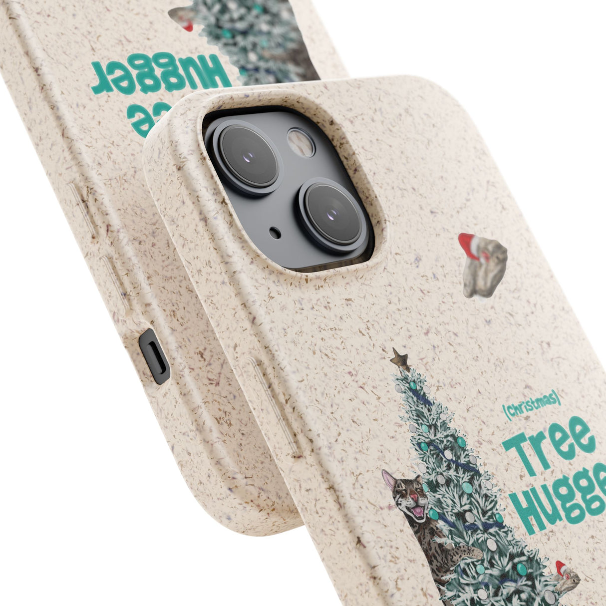 Phone Case with Christmas Tree Hugger Design